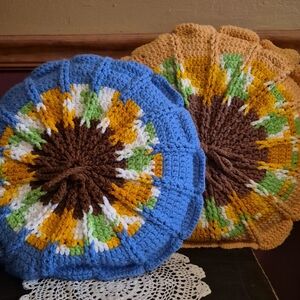 Handcrafted Multicolor Crochet Cushion Set